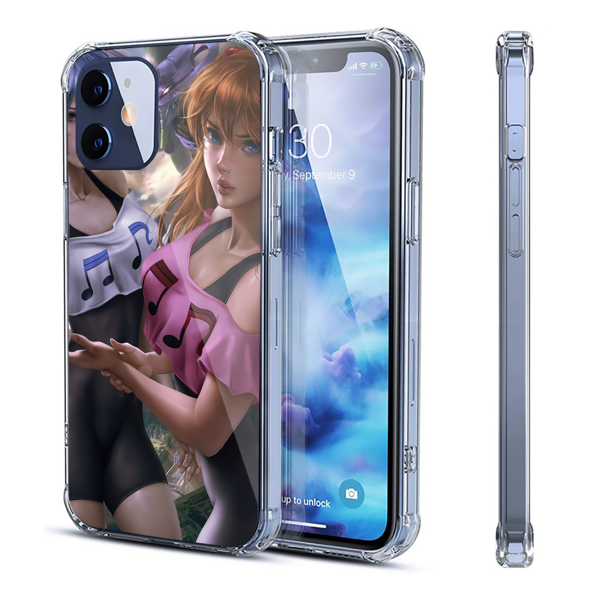 （画像用） EVA 新世紀エヴァンゲリオン 【iPhone 12シリーズ対応】透明スマホケース（クリアソフトケース）